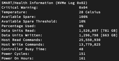 Smartctl nvme sales